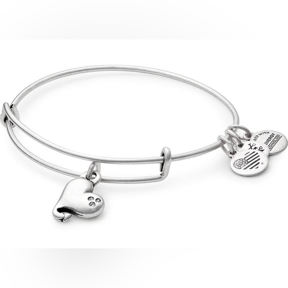 Alex and Ani, Cupid's Heart - Silver-tone bracelet